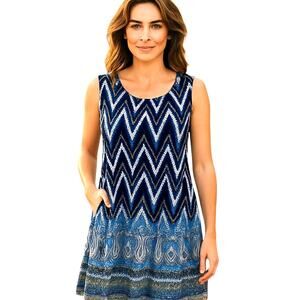 Just Bee 2X Women's Sleeveless Maxi BOHO Sun Dress Plus Size 18W 20W 2XL XXL